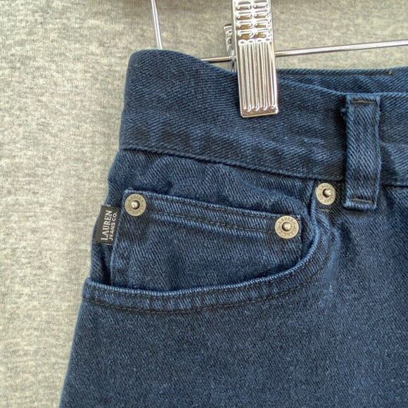 Ralph Lauren Jeans Women 6 Blue Dark Wash Denim Straight Leg Mid Rise Stretch - Picture 4 of 10